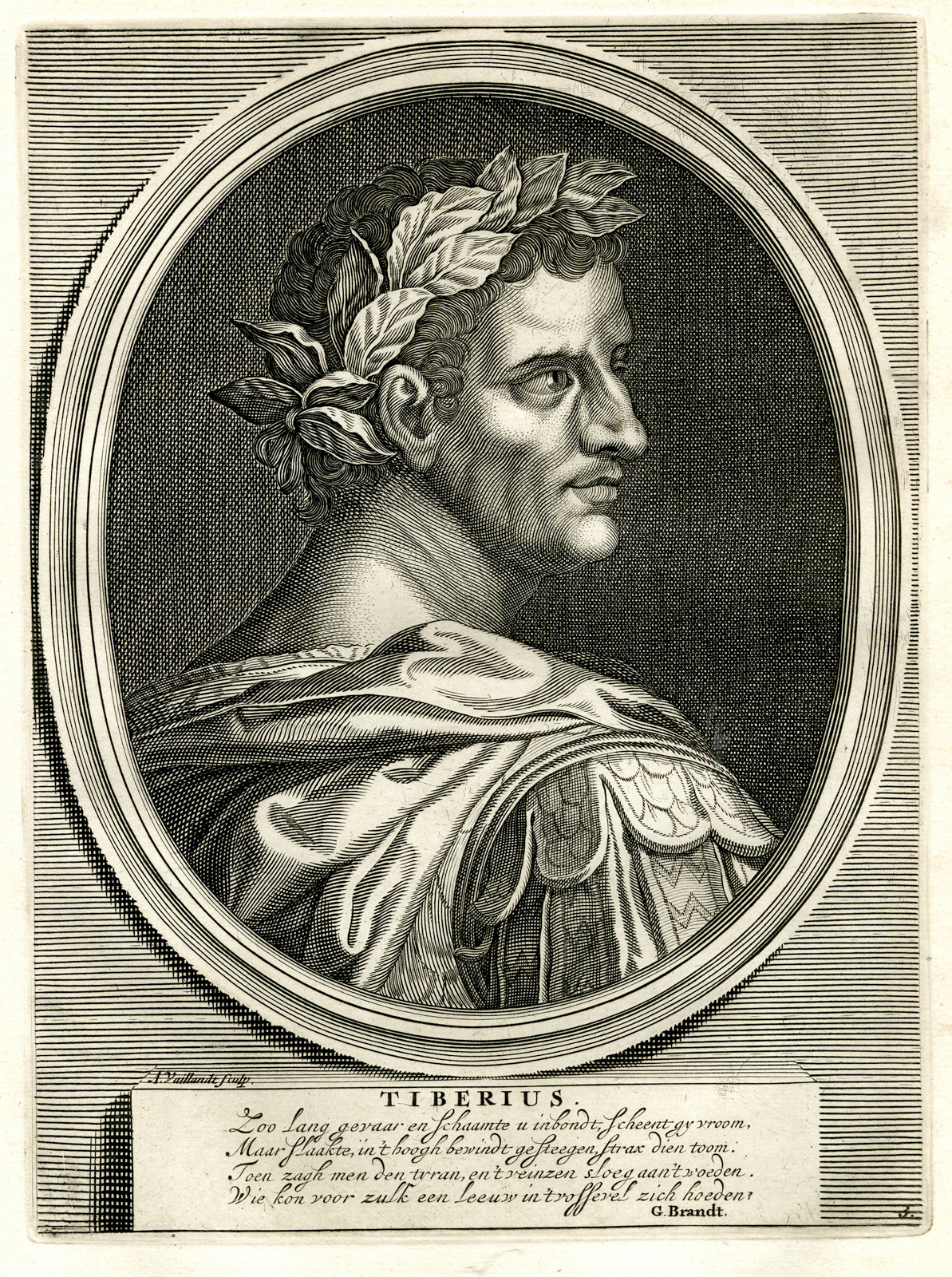 , Antique Prints-ROMAN EMPERORS-SENECA-Tacitus-Hooft-1704, Pictura Antique Prints