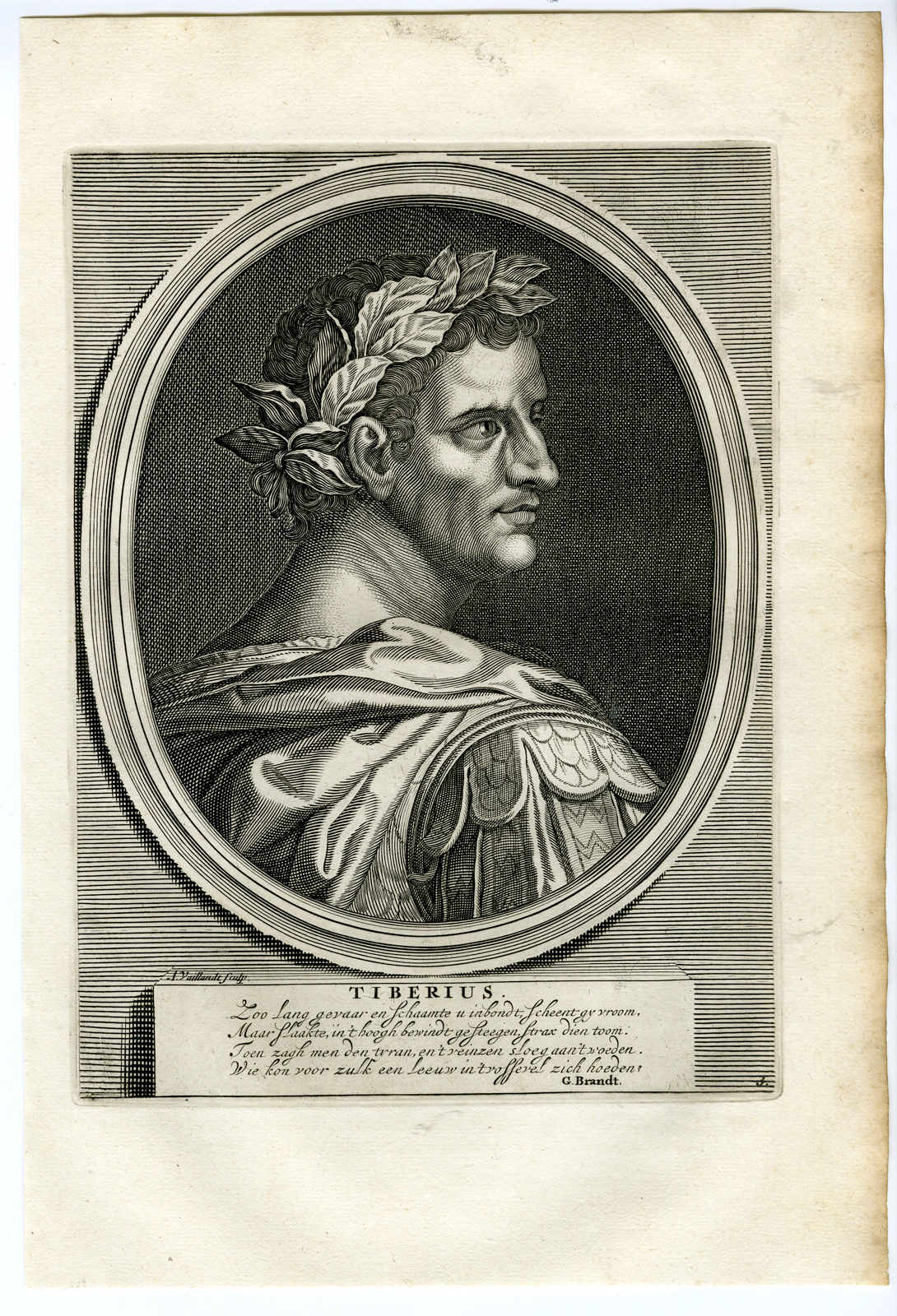 , Antique Prints-ROMAN EMPERORS-SENECA-Tacitus-Hooft-1704, Pictura Antique Prints