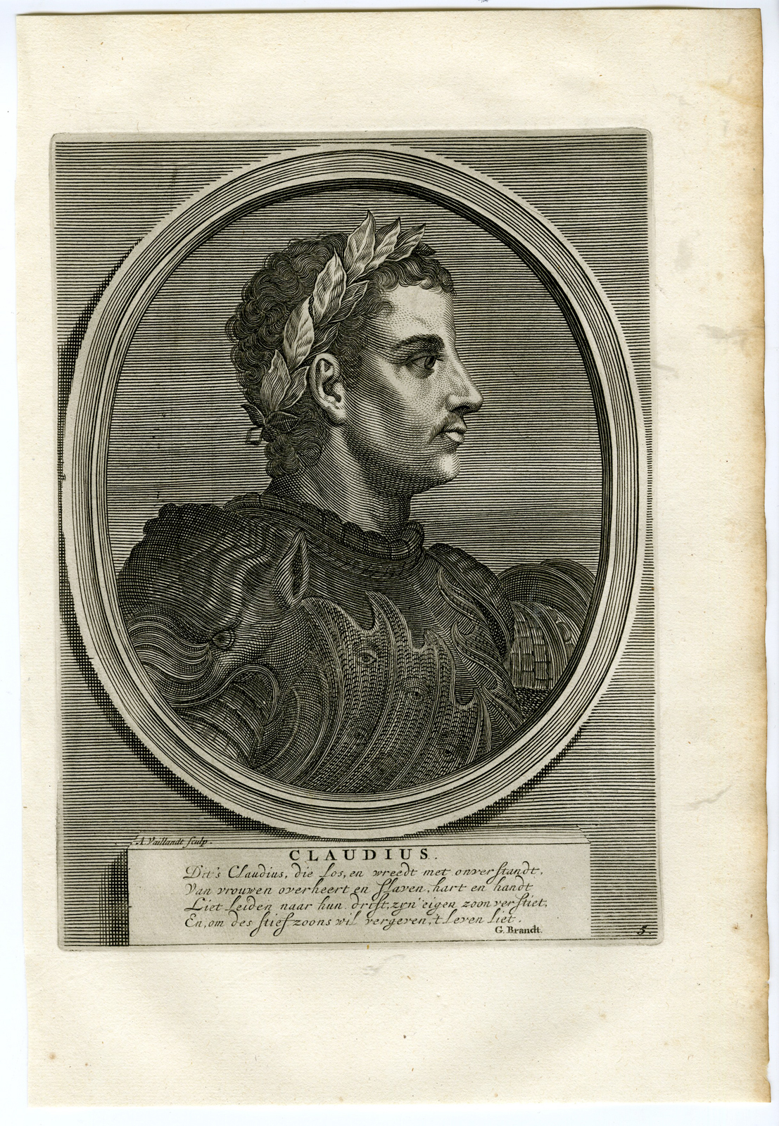 , Antique Prints-ROMAN EMPERORS-SENECA-Tacitus-Hooft-1704, Pictura Antique Prints