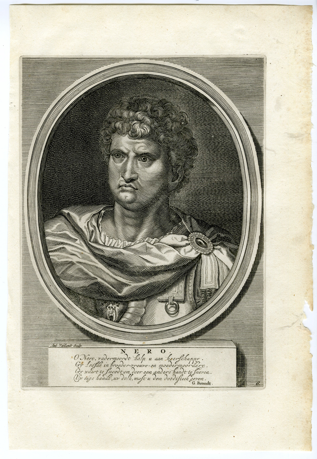 , Antique Prints-ROMAN EMPERORS-SENECA-Tacitus-Hooft-1704, Pictura Antique Prints