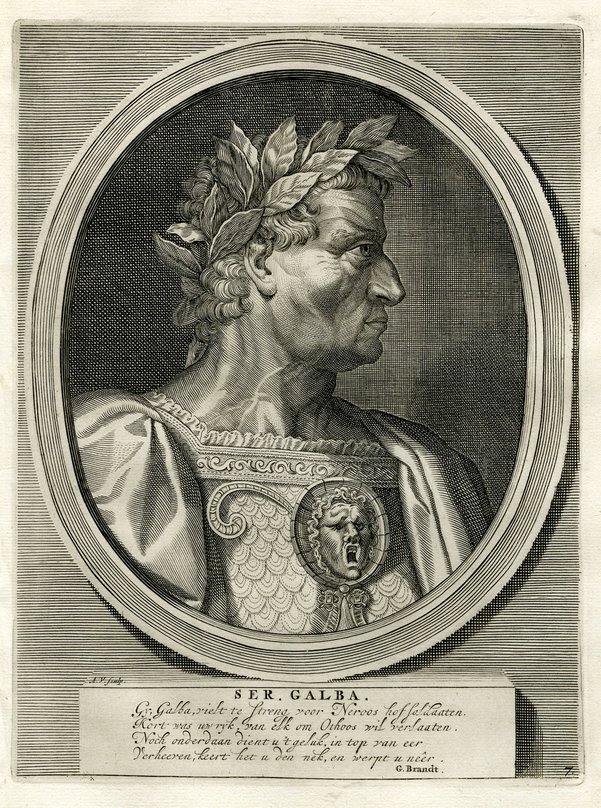 , Antique Prints-ROMAN EMPERORS-SENECA-Tacitus-Hooft-1704, Pictura Antique Prints