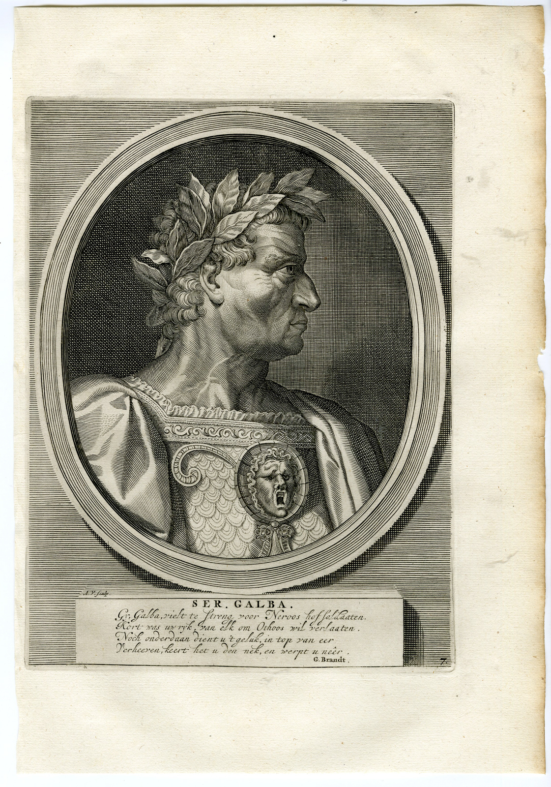 , Antique Prints-ROMAN EMPERORS-SENECA-Tacitus-Hooft-1704, Pictura Antique Prints