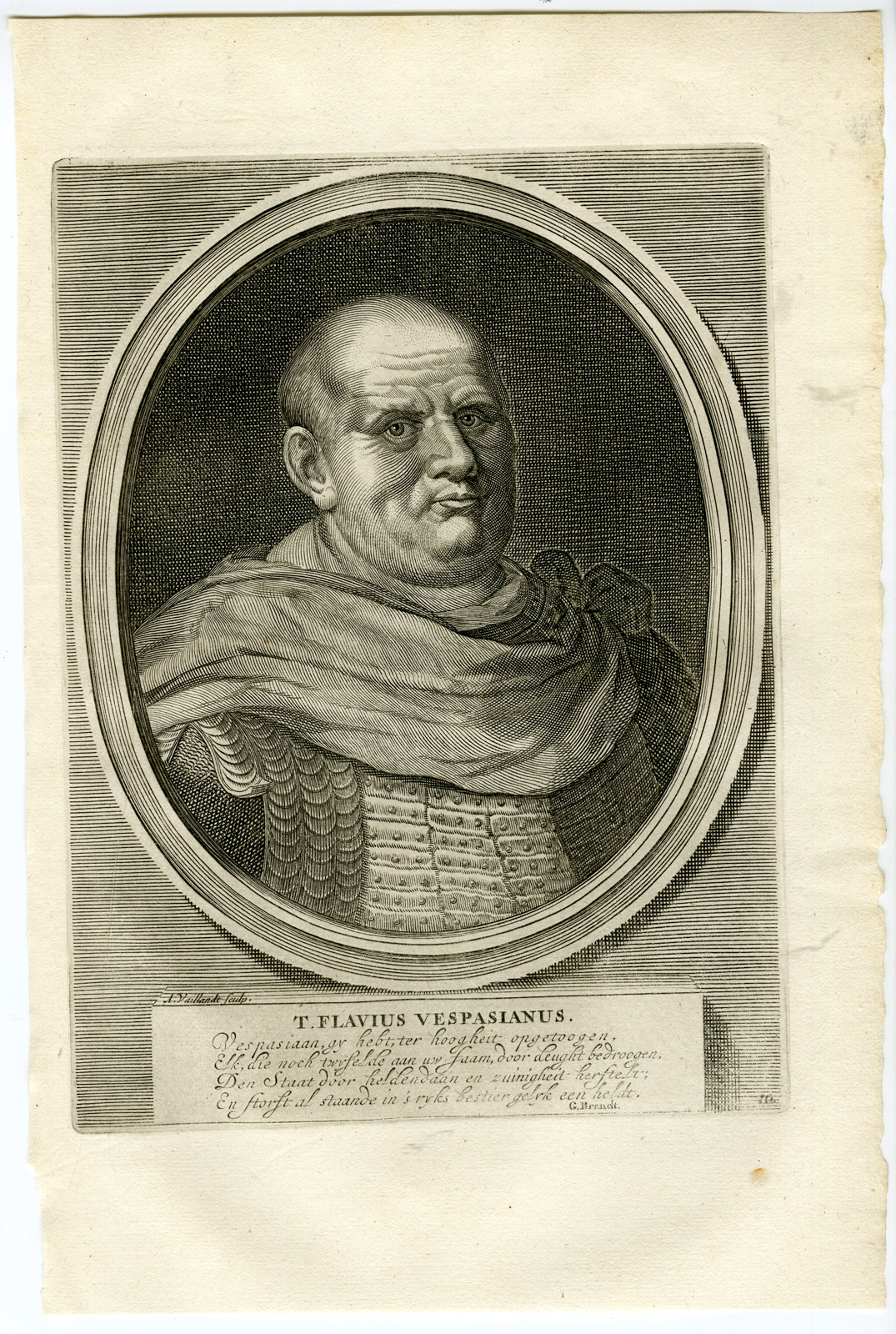 , Antique Prints-ROMAN EMPERORS-SENECA-Tacitus-Hooft-1704, Pictura Antique Prints