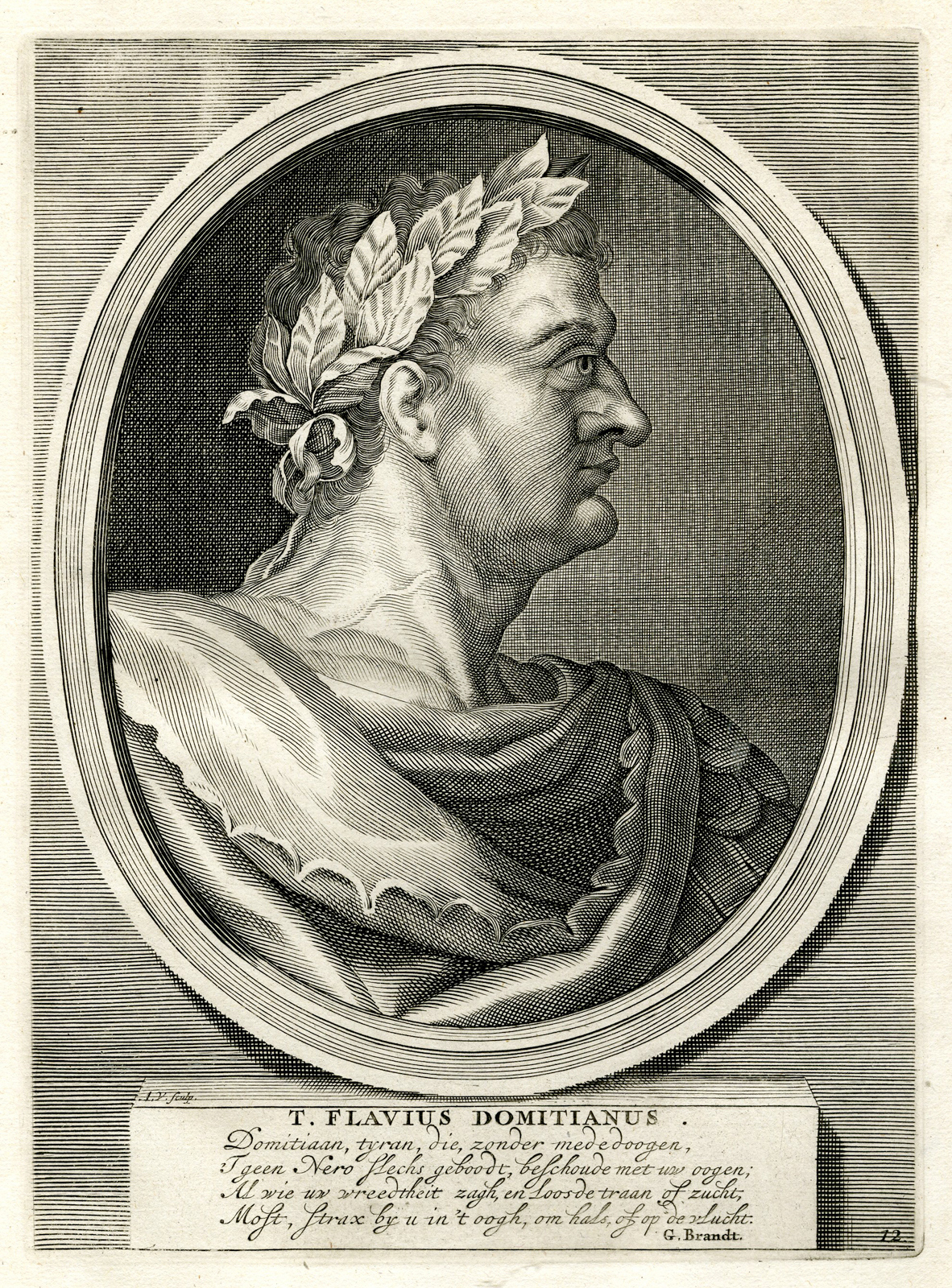 , Antique Prints-ROMAN EMPERORS-SENECA-Tacitus-Hooft-1704, Pictura Antique Prints