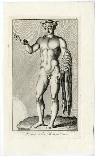Antique Master Print-MERCURY-HERMES-MERCURIUS-MYTHOLOGY-Mansfeld-1795