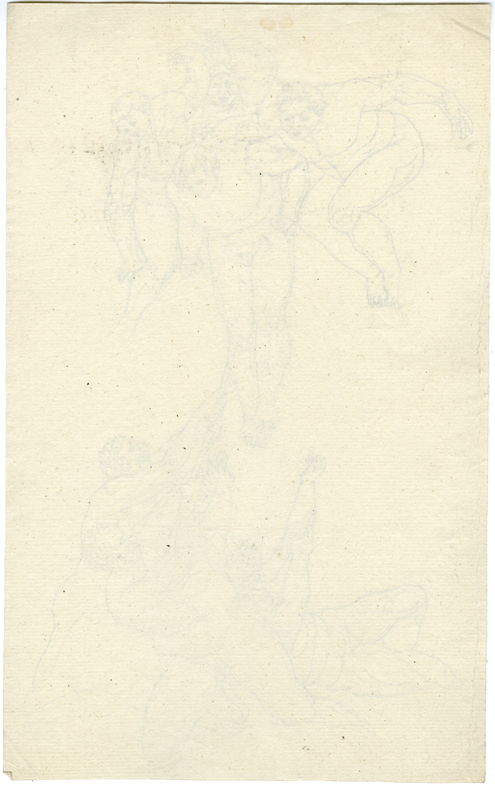, Antique Drawing-MUSCULAR-MALE-VS MYTHOLOGY-Anonymous-c.1700, Pictura Antique Prints