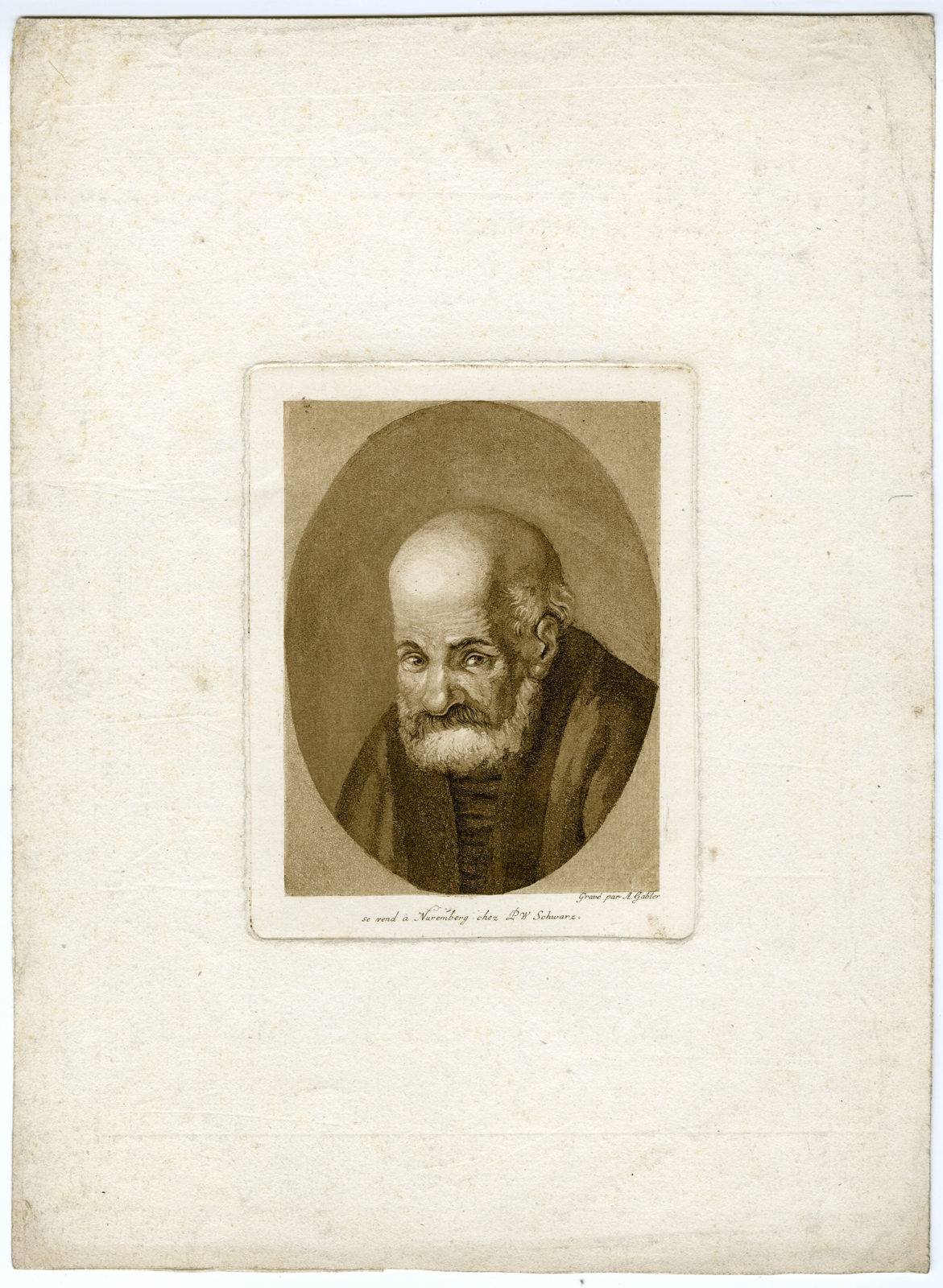 , Antique Print-OLD-MAN-Gabler-c. 1790-1810, Pictura Antique Prints