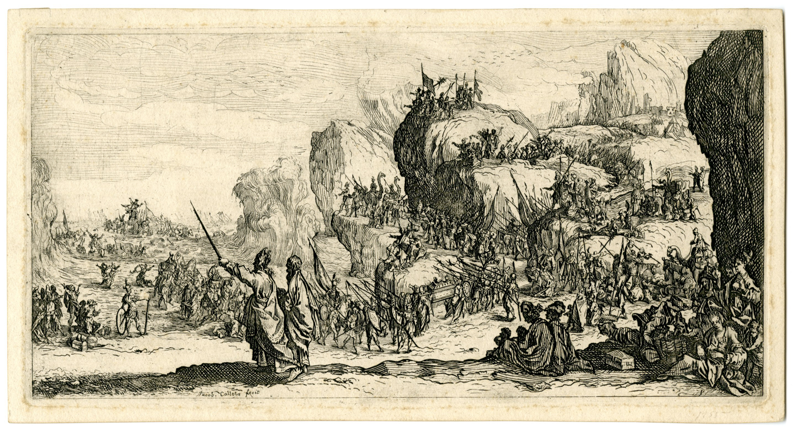 , Antique Master Print-PASSAGE-RED-SEA-Callot-1629, Pictura Antique Prints
