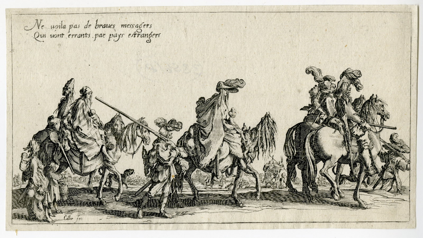 , Antique Master Print-GYPSIES-TRAVELLING-Callot-1621-31, Pictura Antique Prints