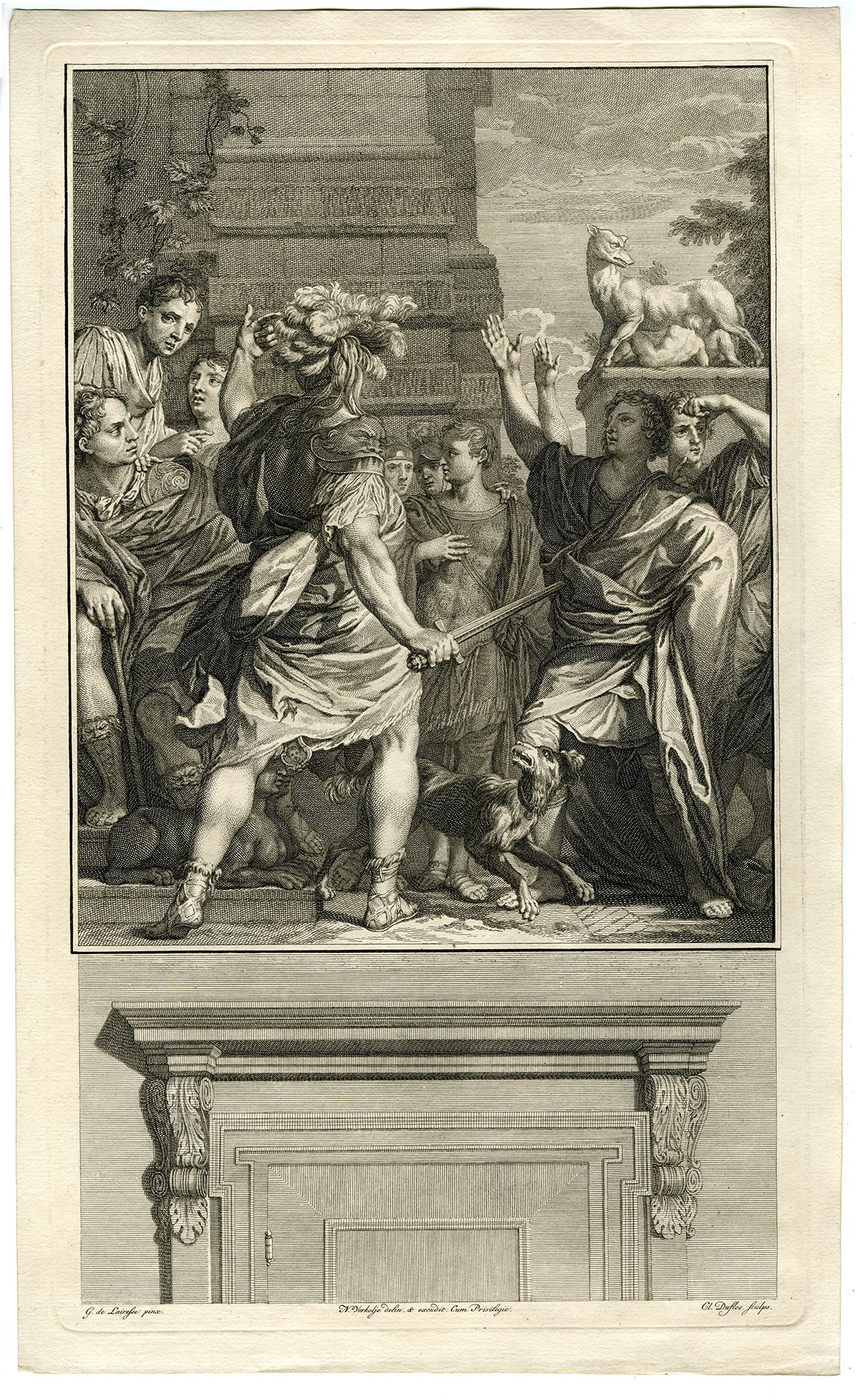 , Antique Master Print-SCIPIO-AFRICANUS-SCENE-Duflos-de Lairesse / Verkolje-1737, Pictura Antique Prints