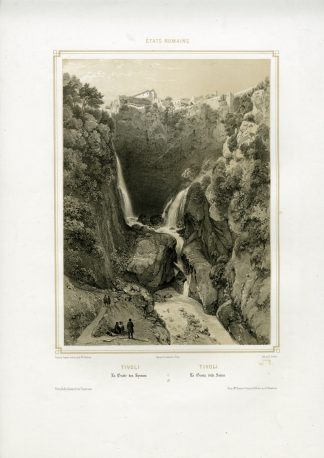 Antique Master Print-TIVOLI-GROTTA-DELLE-SIRENE-Jacottet-Benoist-1845-1852