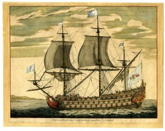 Antique Master Print-FRENCH-ADMIRAL-SHIP-GOLD-NEPTUNE-Vianen-Passebon-1693