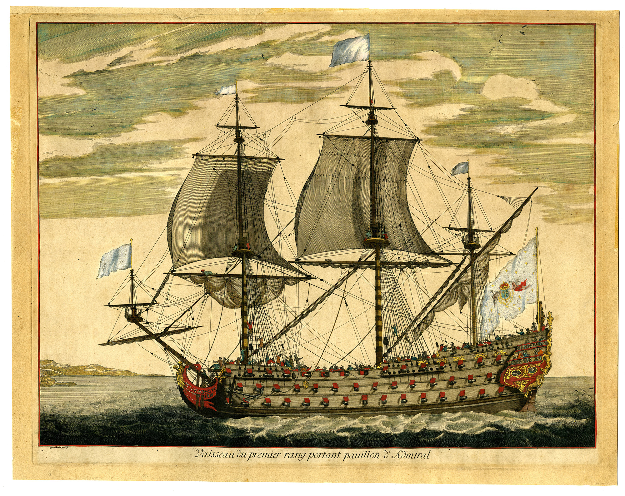 Pictura 07949 416x330 Antique Master Print-FRENCH-ADMIRAL-SHIP-GOLD-NEPTUNE-Vianen-Passebon-1693