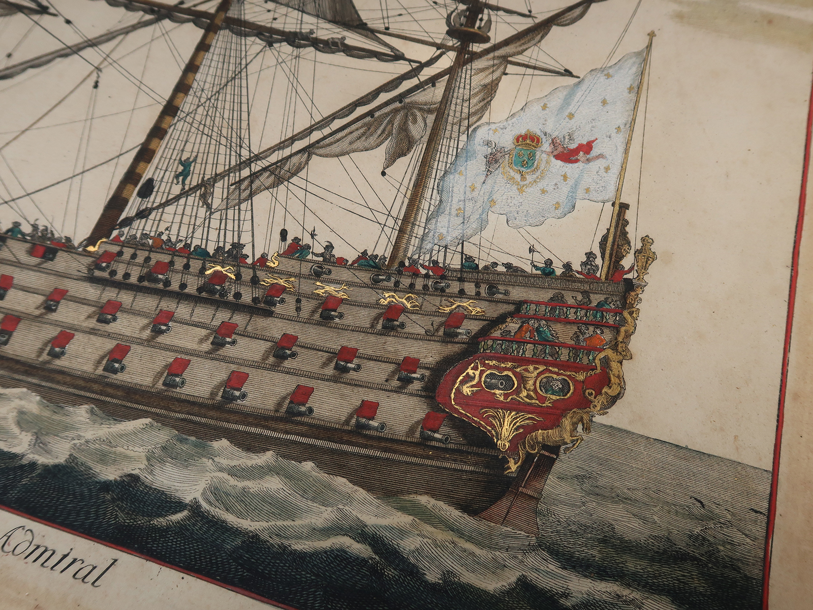 Pictura 07952d 416x312 Antique Master Print-FRENCH-ADMIRAL-SHIP-GOLD-NEPTUNE-Vianen-Passebon-1693 - Image 5