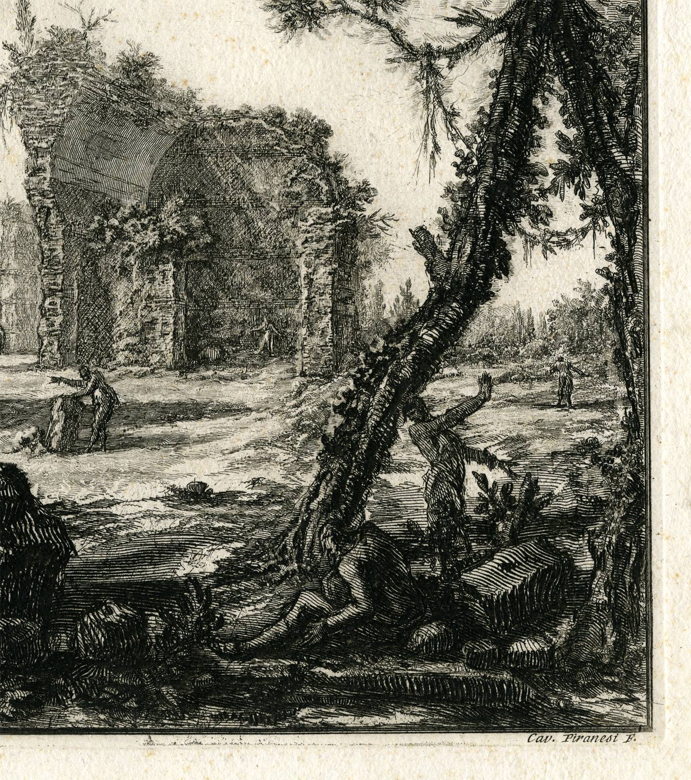 , Antique Master Print-PIAZZA-DORO-HADRIAN-VILLA-TIVOLI-Piranesi-1756-1770, Pictura Antique Prints