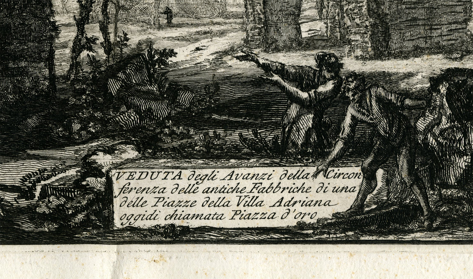 , Antique Master Print-PIAZZA-DORO-HADRIAN-VILLA-TIVOLI-Piranesi-1756-1770, Pictura Antique Prints