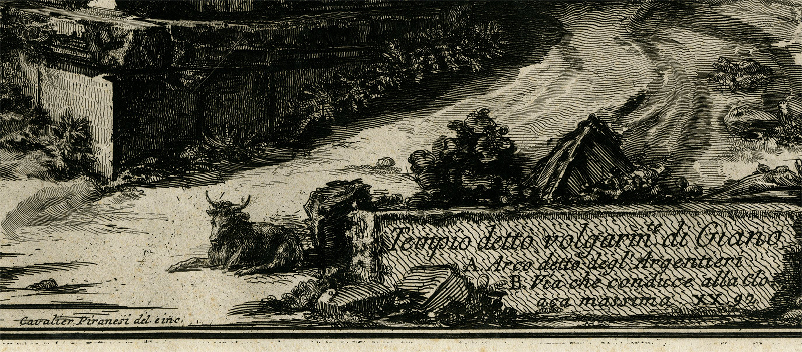 , Antique Master Print-TEMPIO-GIANO-JANUS-ROME-Piranesi-1756-1770, Pictura Antique Prints