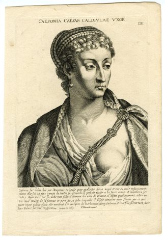 Antique Print-CAESONIA-CALIGULA-ROMAN-EMPIRE-PORTRAIT-Mariette-Sadeler-c.1700
