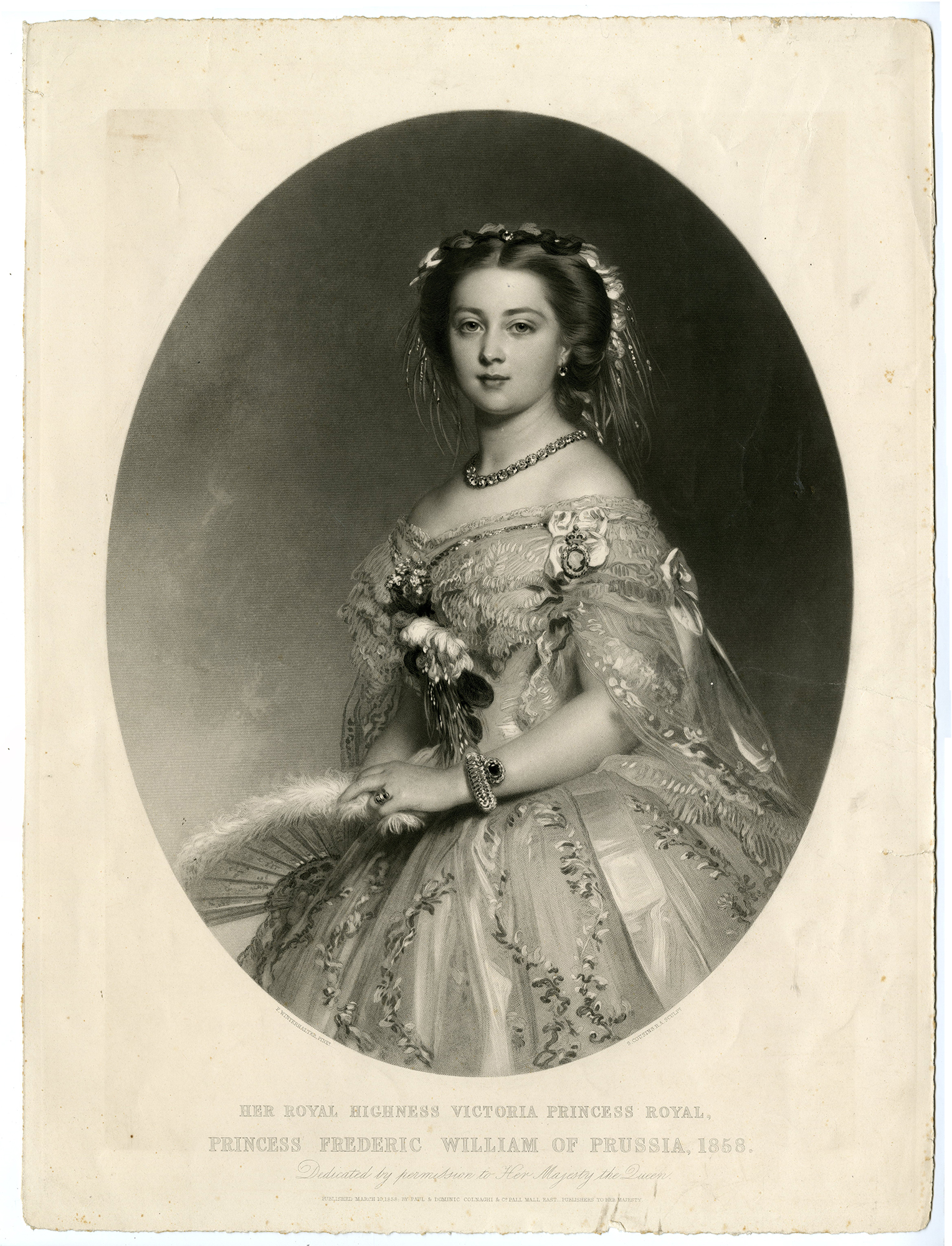 Pictura 08040 416x545 Antique Print-VICTORIA-PRINCESS-ROYAL-EMPRESS-PRUSSIA-Cousins-Winterhalter-1858