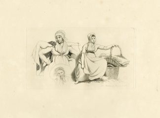 Antique Master Print-WOMEN-STUDIES-BASKET-AUGUST-Marcus-1808