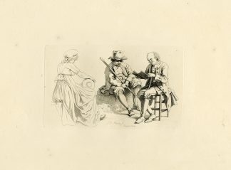 Antique Master Print-RUSTIC-READING-SCENE-AUGUST-Marcus-1809