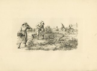 Antique Master Print-FARM-WORKERS-SOLDIERS-LANDSCAPE-Marcus-1813