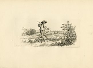 Antique Master Print-RURAL-WALKING-PASTORAL-SCENE-Marcus-1814