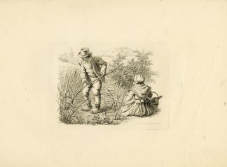 Antique Master Print-SCYTHE-HARVEST-PEASANT-RURAL-Marcus-1811