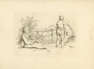 Antique Master Print-CHILDREN-RURAL-SCENE-COUNTRYSIDE-Marcus-1812
