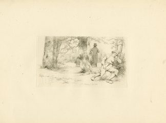 Antique Master Print-FOREST-SCENE-SLEEPING-FIGURE-TOPO-Marcus-1810