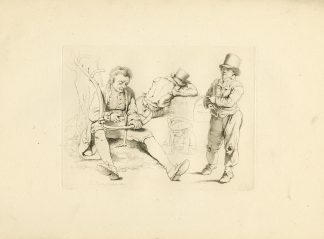 Antique Master Print-MALE-FIGURE-STUDY-RUSTIC-Marcus-1809