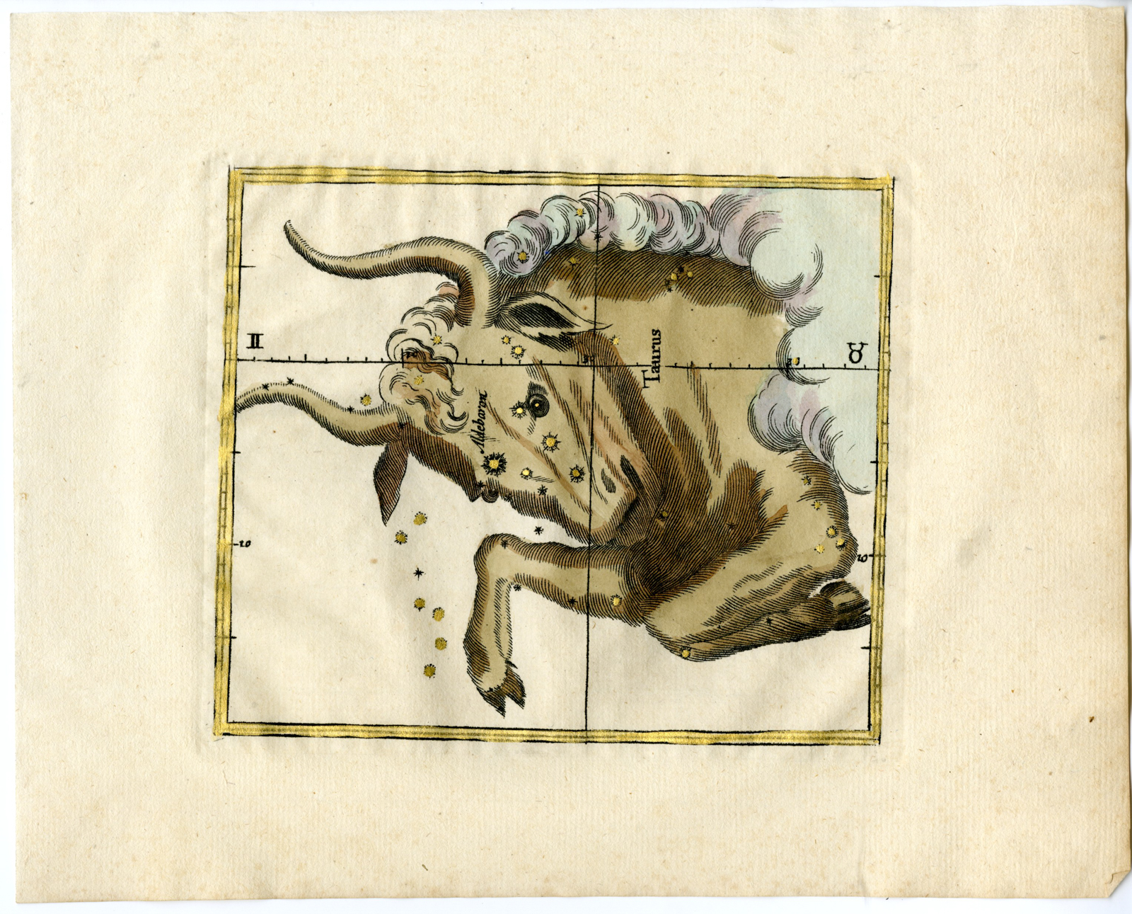 , Antique Print-ASTRONOMY-ASTROLOGY-CONSTELLATION-ZODIAC-TAURUS-Seller-1677, Pictura Antique Prints
