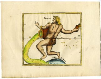 Antique Print-ASTRONOMY-ASTROLOGY-CONSTELLATION-ZODIAC-AQUARIUS-Seller-1677
