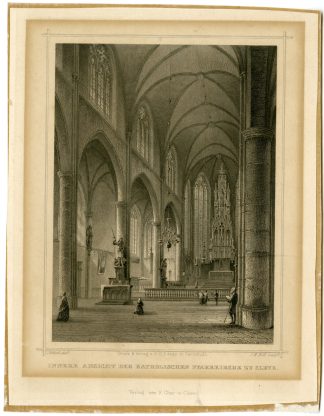 Antique Print-KLEVE-CLEVE-CATHOLIC CHURCH-GERMANY-Kolb-Rohbock-c.1850