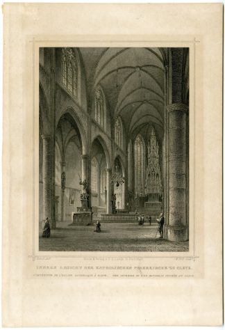 Antique Print-KLEVE-CLEVE-CATHOLIC CHURCH-GERMANY-Kolb-Rohbock-c.1850