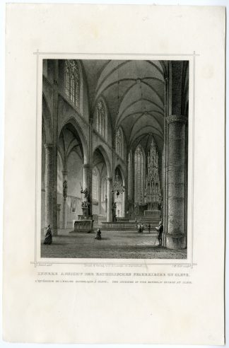 Antique Print-KLEVE-CLEVE-CATHOLIC CHURCH-GERMANY-Kolb-Rohbock-c.1850