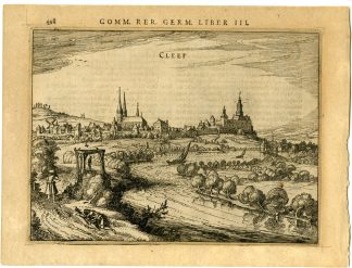 Antique Print-KLEVE-CLEEF-CASTLE-VIEW-GERMANY-Bertius-van de Keere-1616