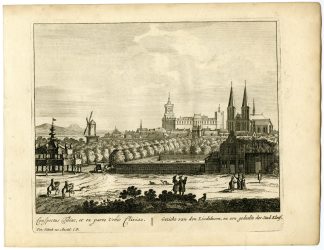 Antique Print-KLEVE-CLEVE-KLEEF-CASTLE-PANORAMA-GERMANY-Schenk-c.1700