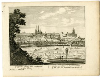 Antique Print-KLEVE-FOUNTAIN-SCHWANENBURG CASTLE-GERMANY-Schenk-c.1700