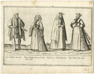 Rare-Antique Print-KLEVE-COSTUME-DRESS-GERMANY-de Bruyn-1581