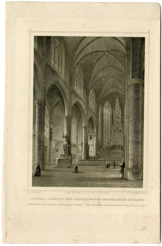 Antique Print-KLEVE-CLEVE-CATHOLIC CHURCH-GERMANY-Kolb-Rohbock-c.1850