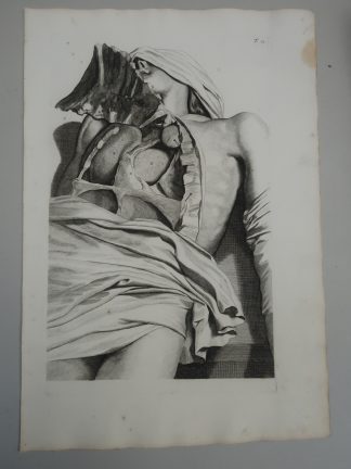Antique Print-T.21.-ANATOMY-THORAX-DISSECTION-HEART-LUNG-de Lairesse-Bidloo-1728