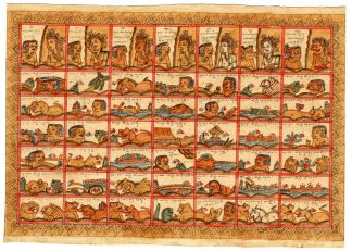 Antique Drawing-ASTROLOGICAL CALENDER-PAWUKON-BALI-INDONESIA-Anonymous-1930