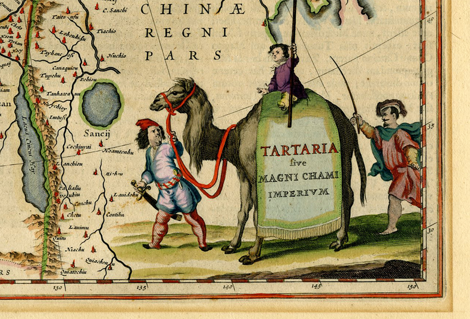 , Antique Map-TARTARY-ASIA-CHINA-RUSSIA-MONGOLIA-CAMEL-Blaeu-16RB-35, Pictura Antique Prints