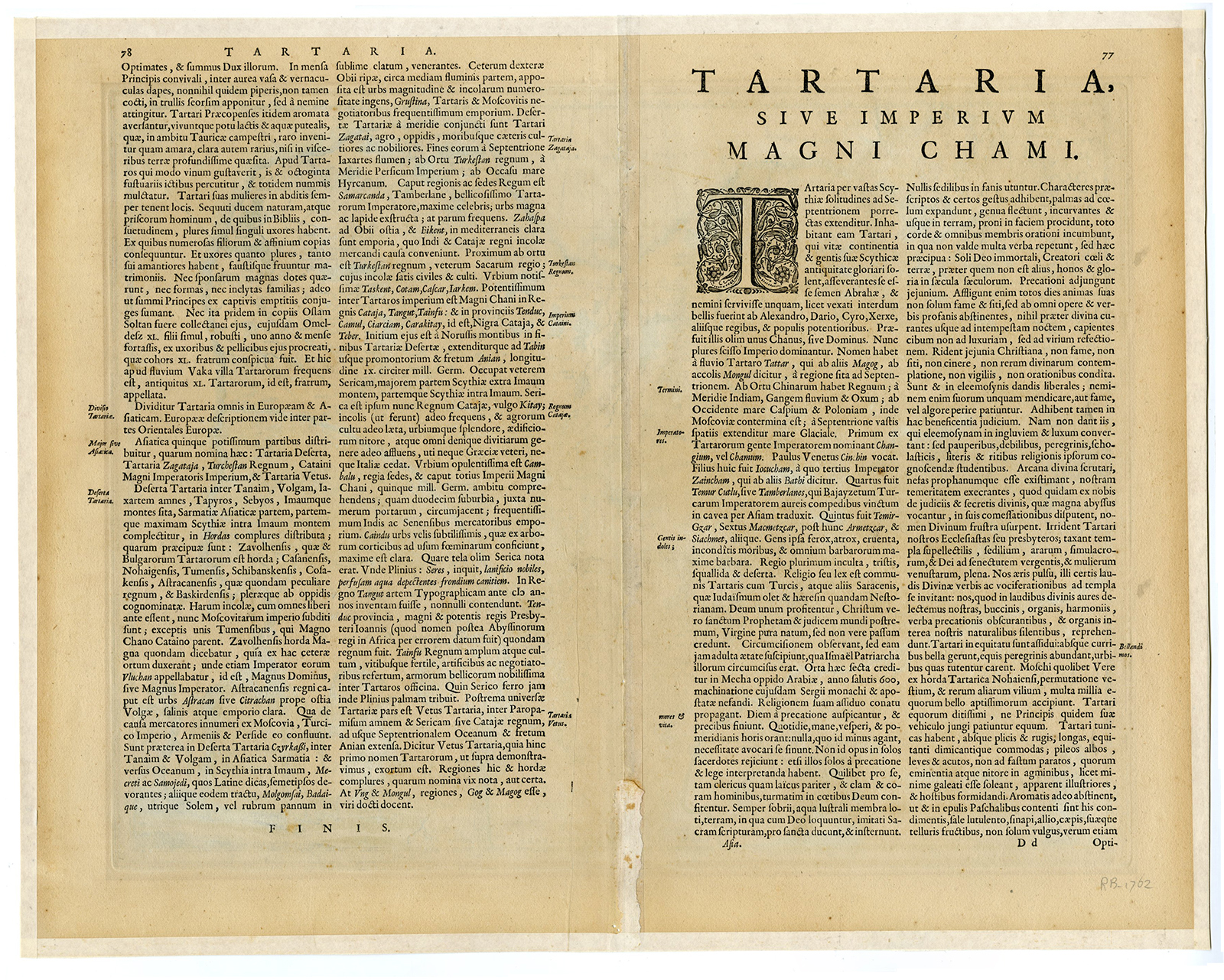 , Antique Map-TARTARY-ASIA-CHINA-RUSSIA-MONGOLIA-CAMEL-Blaeu-16RB-35, Pictura Antique Prints