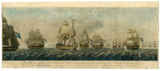 Antique Master Print-ENGLISH FLEET-FRENCH-WILLIAM CORNWALLIS-Rosenberg-1796