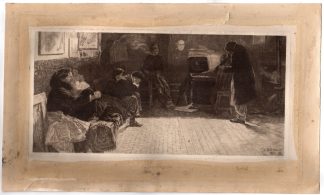 Antique Print-MOURNING-DEATHMASK-LUDWIG VON BEETHOVEN-Arndt-Balestrieri-1901
