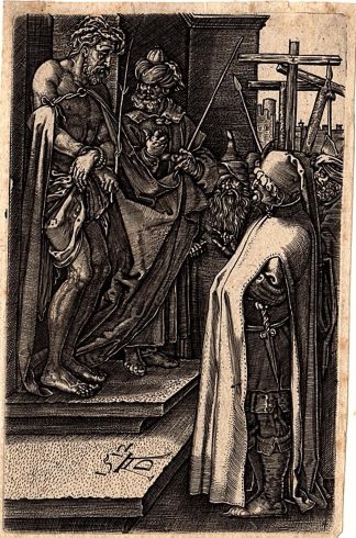 Antique Master Print-RELIGION-BIBLE-CHRIST-PILATE-CROSS-Durer-c.1600