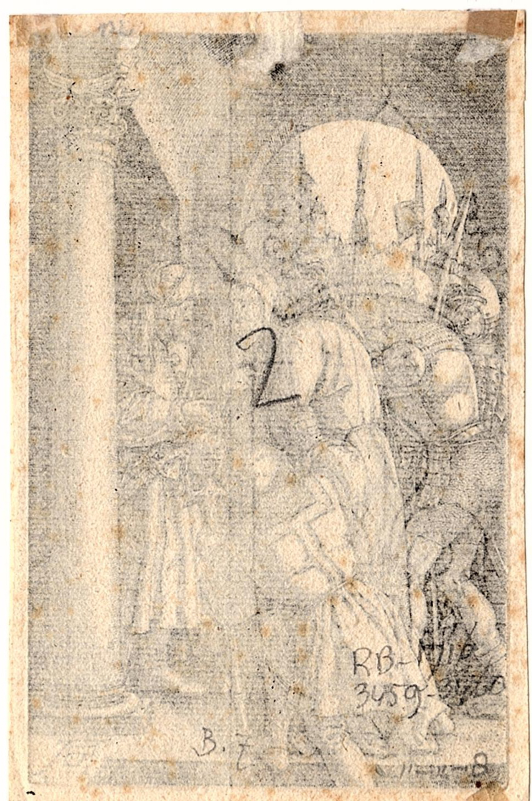 , Antique Master Print-RELIGION-BIBLE-CHRIST-PILATE-ECCO HOMO-Durer-c.1600, Pictura Antique Prints