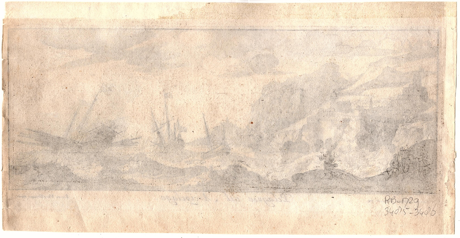 , Antique Print-PELAGIE ISLANDS-LAMPEDUSA-ITALY-CASTLE-SEA-Vorsterman-Peeters-1680, Pictura Antique Prints